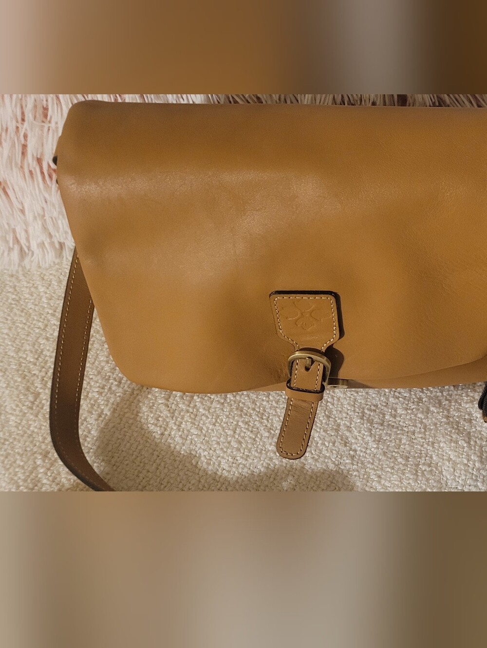 Patricia Nash Caramel Tan Leather Crossbody w Coin Pouch NWOT & Dustbag - Picture 3 of 13
